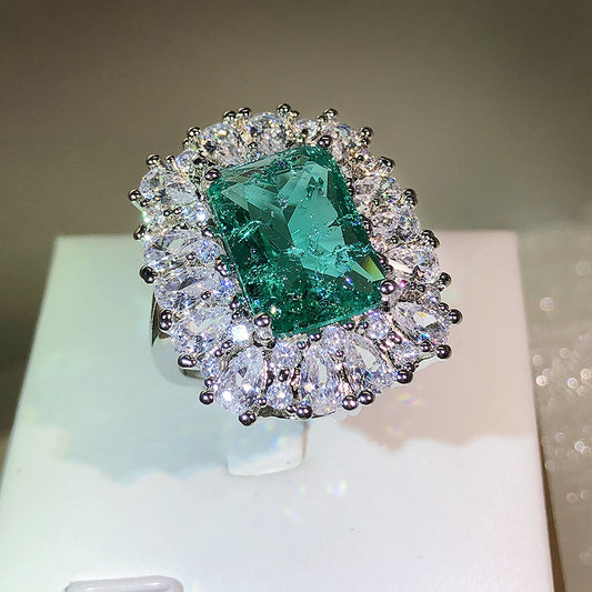 Vintage Emerald Ring Colored Gems