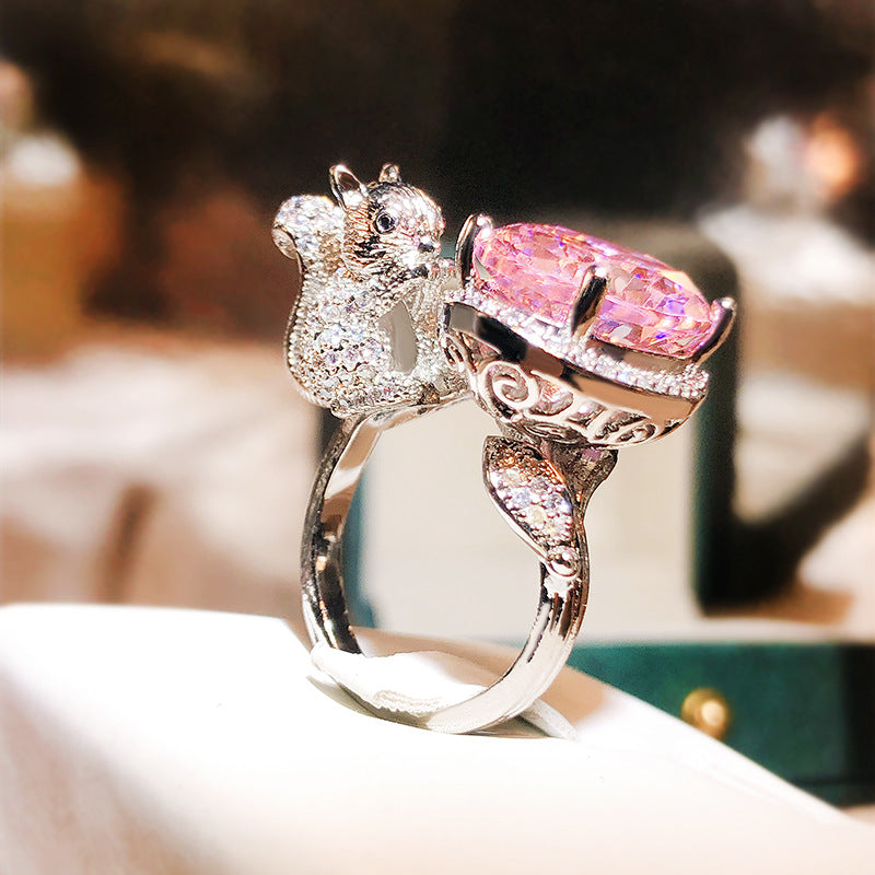 Design Colored Gems Women's Simulation Ring